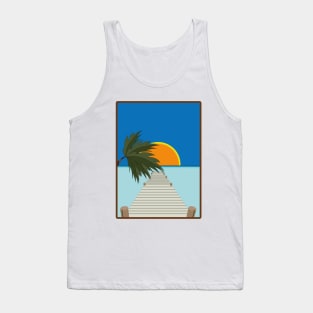 A pier on a paradise beach Tank Top